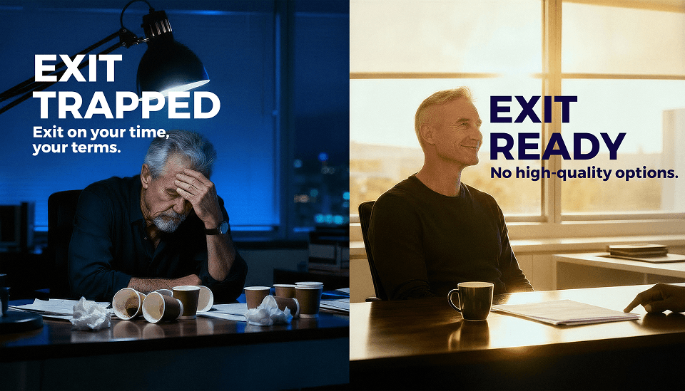 Aerial view of business landscape